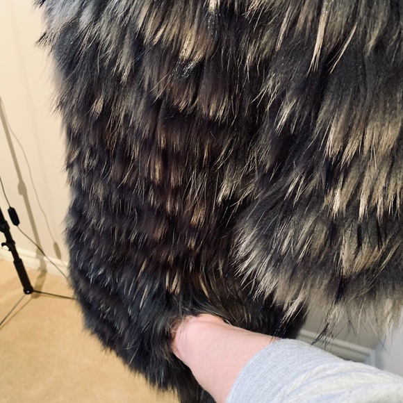 Reversible Raccoon and silk Jacket. - Picture 9 of 13